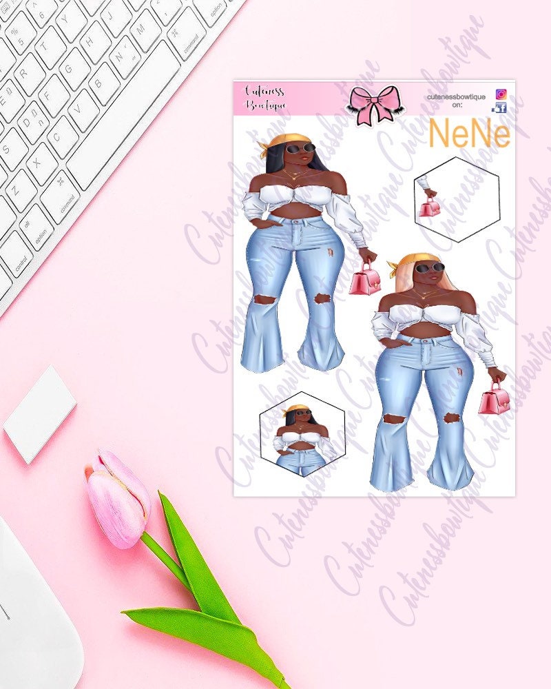 The Cuteness Doll Collection Sticker Sheet | Cuteness Planner Stickers for Agendas, Planners, Notebooks, Dividers | NENE