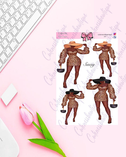 The Cuteness Doll Collection Sticker Sheet | Cuteness Planner Stickers for Agendas, Planners, Notebooks, Dividers | SASSY