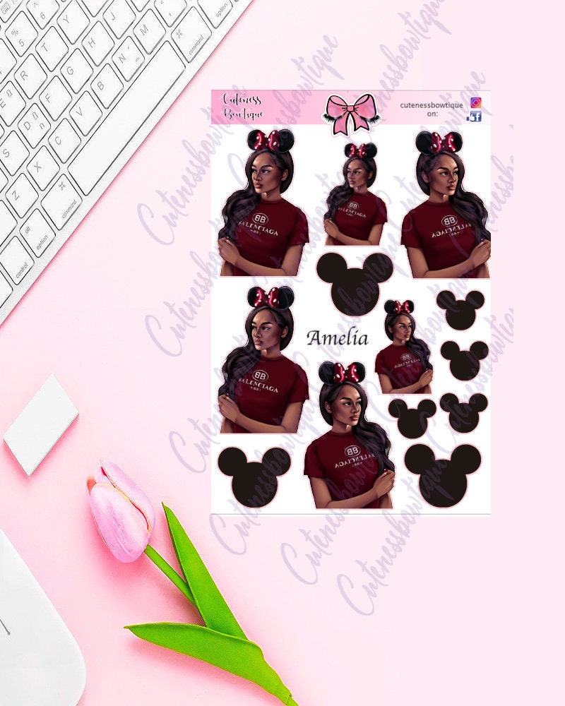 The Cuteness Doll Collection Sticker Sheet | Cuteness Planner Stickers for Agendas, Planners, Notebooks, Dividers | AMEILA