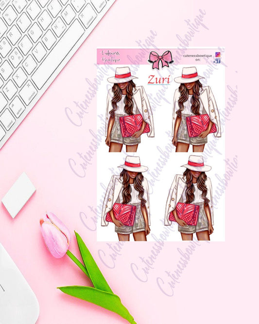 The Cuteness Doll Collection Sticker Sheet | Cuteness Planner Stickers for Agendas, Planners, Notebooks, Dividers | ZURI