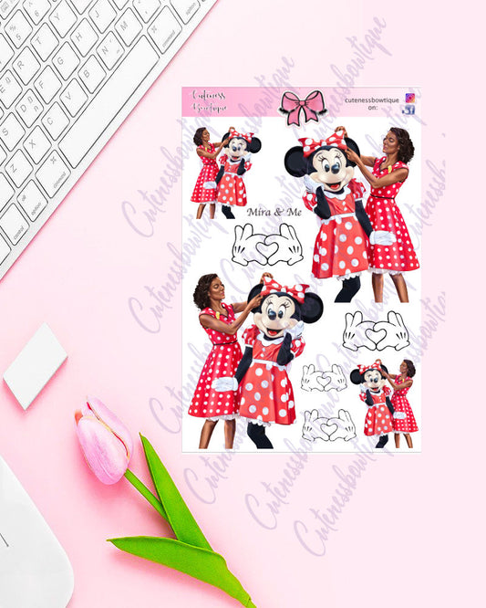 The Cuteness Doll Collection Sticker Sheet | Cuteness Planner Stickers for Agendas, Planners, Notebooks, Dividers | MIRA & ME